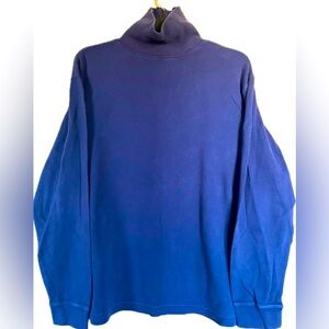 Vintage blue oversized Turtleneck. Cozy and Warm. Women’s Size Medium.